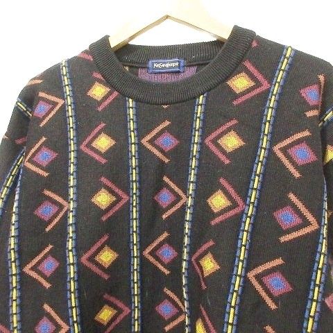 Yves Saint Laurent YVES Saint Laurent Vintage All-pattern Jacquard Knit Sweater