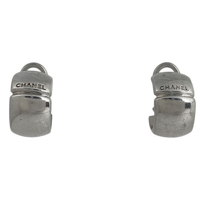 Chanel Logo Earrings Silver 925 Silver Ladies