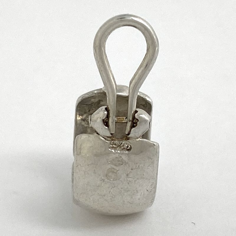 Chanel Logo Earrings Silver 925 Silver Ladies