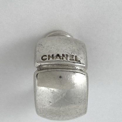 Chanel Logo Earrings Silver 925 Silver Ladies