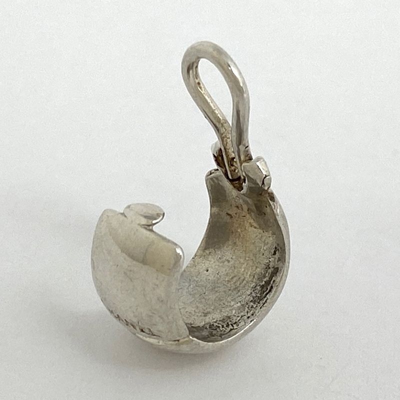 Chanel Logo Earrings Silver 925 Silver Ladies