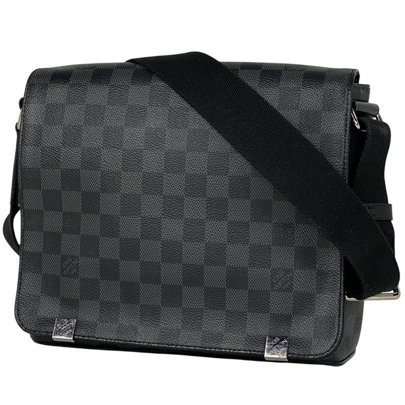 Louis Vuitton District PM NM Crossbody Shoulder Bag Damier Graphite Noir Black
