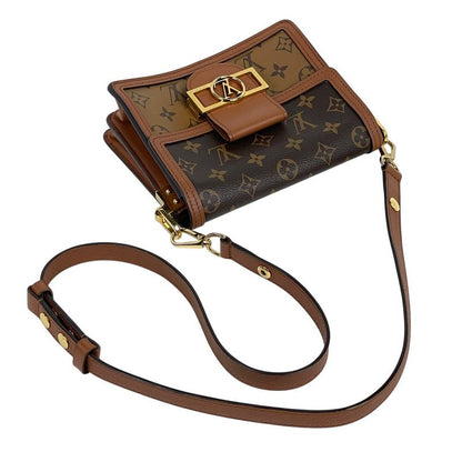 Louis Vuitton Dauphine MINI Shoulder Crossbody Shoulder Bag Monogram Brown