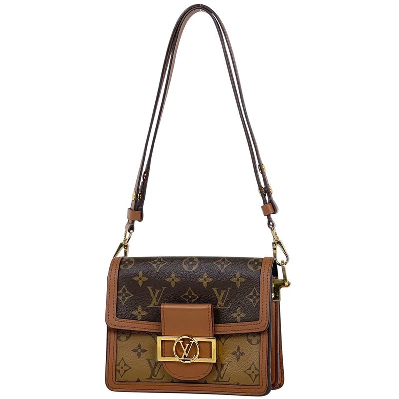 Louis Vuitton Dauphine MINI Shoulder Crossbody Shoulder Bag Monogram Brown