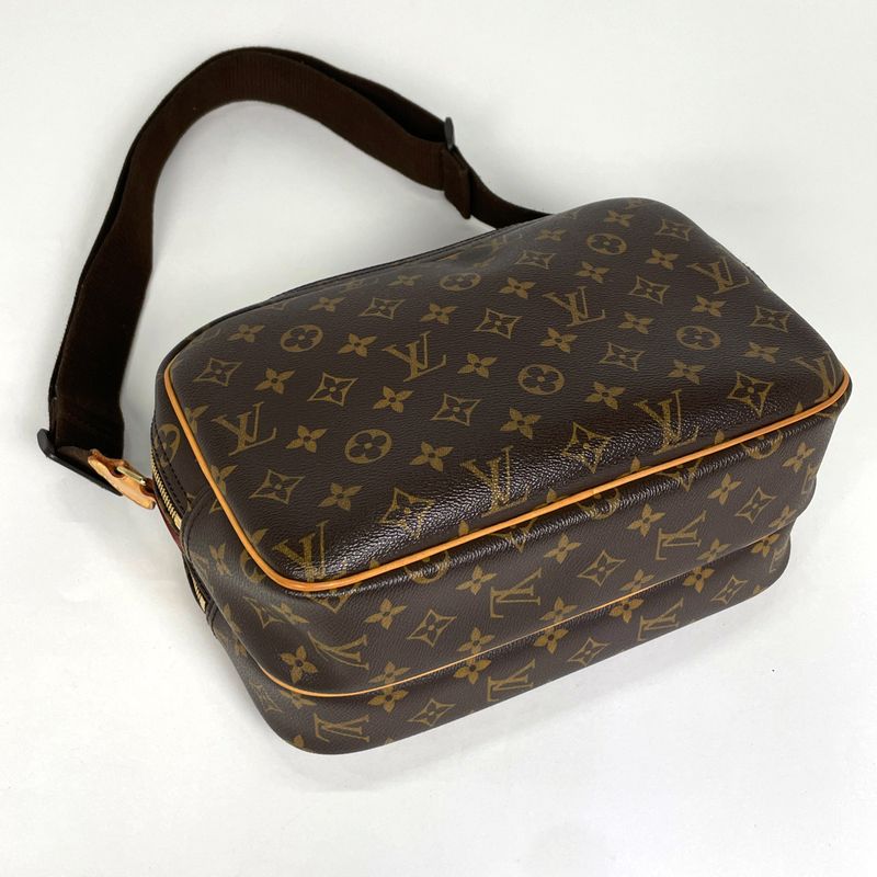 Louis Vuitton Reporter PM Crossbody Shoulder Bag Monogram Brown M45254 Women