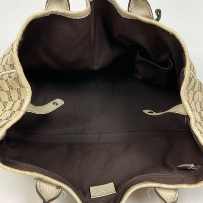 Gucci Princi Tote Bag Ribbon Shoulder Bag Sherry Line Web Tote Bag GG Canvas