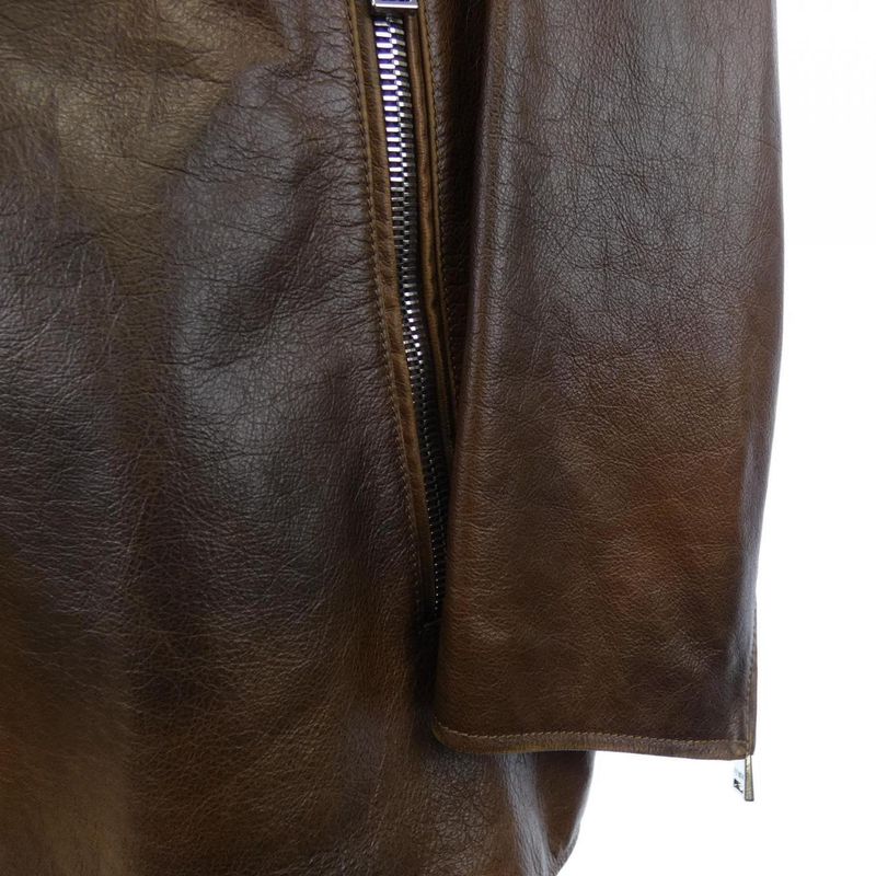 Fendi Fpj095 APRP Leather Riders Jacket