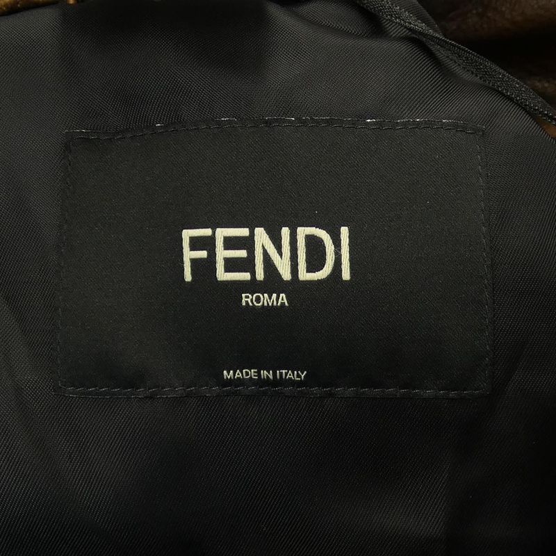 Fendi Fpj095 APRP Leather Riders Jacket