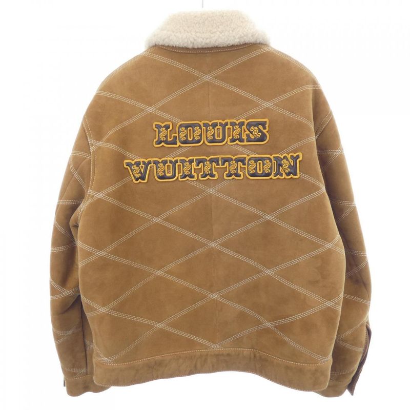 Louis Vuitton Embroidered Shearling Workwear Mouton Jacket