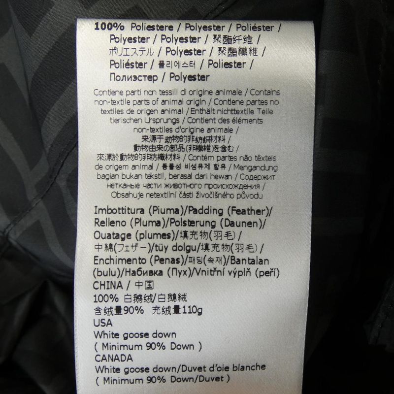 Fendi FF Motif Faa582 A79O Down Jacket