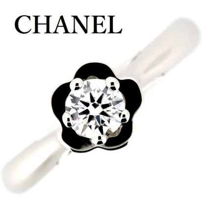 Chanel Camellia Collection Diamond 026ct D-vvs1-3ex Ring Pt950 45