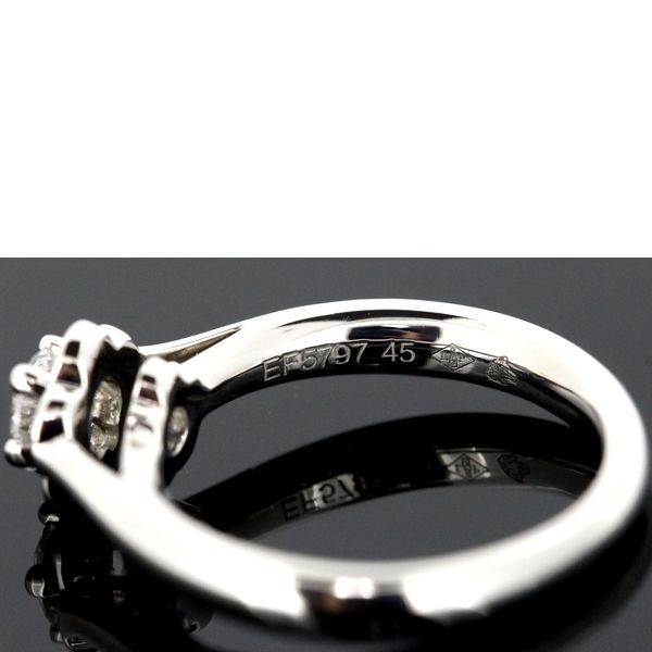 Chanel Camellia Collection Diamond 026ct D-vvs1-3ex Ring Pt950 45