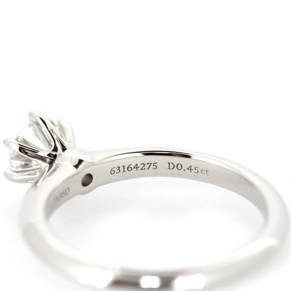 Tiffany & Co Solitaire 045ct Diamond Ring H-vs1-3ex Pt950