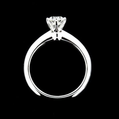 Tiffany & Co Solitaire 045ct Diamond Ring H-vs1-3ex Pt950