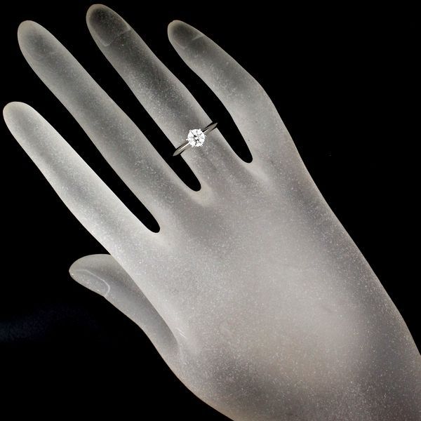 Tiffany & Co Solitaire 045ct Diamond Ring H-vs1-3ex Pt950