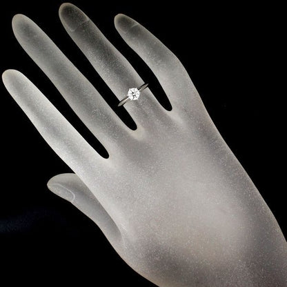 Tiffany & Co Solitaire 045ct Diamond Ring H-vs1-3ex Pt950