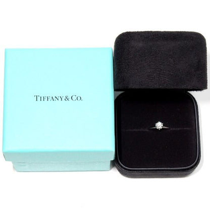 Tiffany & Co Solitaire 045ct Diamond Ring H-vs1-3ex Pt950