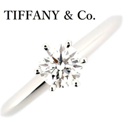 Tiffany & Co Solitaire 045ct Diamond Ring H-vs1-3ex Pt950
