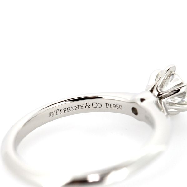 Tiffany & Co Solitaire 045ct Diamond Ring H-vs1-3ex Pt950