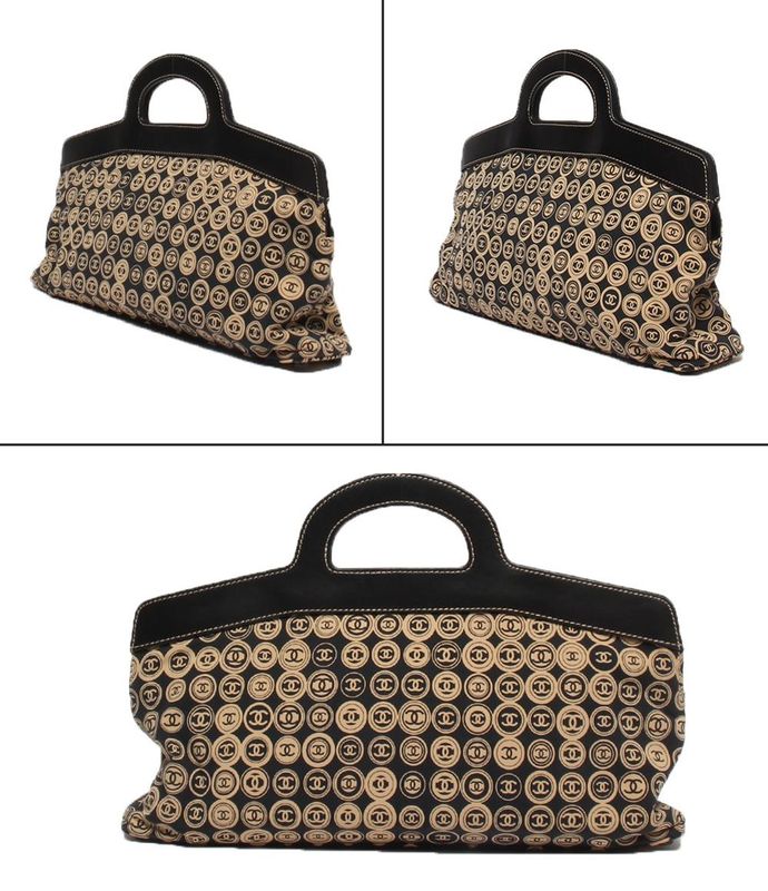 Chanel Handbag Cotton Jersey Coco Mark Women's Chanel