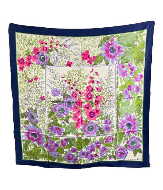 Christian Dior Scarf 100% Silk Women Christian Dior