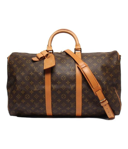 Louis Vuitton 2way Boston Bag Shoulder Bag Crossbody Monogram Keepall Bandoliere