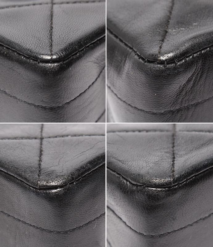 Chanel Chain Shoulder Bag Double Chain Single Flap Gold Hardware Lambskin 0