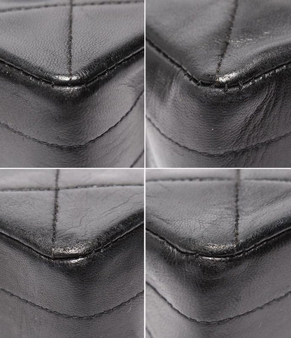 Chanel Chain Shoulder Bag Double Chain Single Flap Gold Hardware Lambskin 0