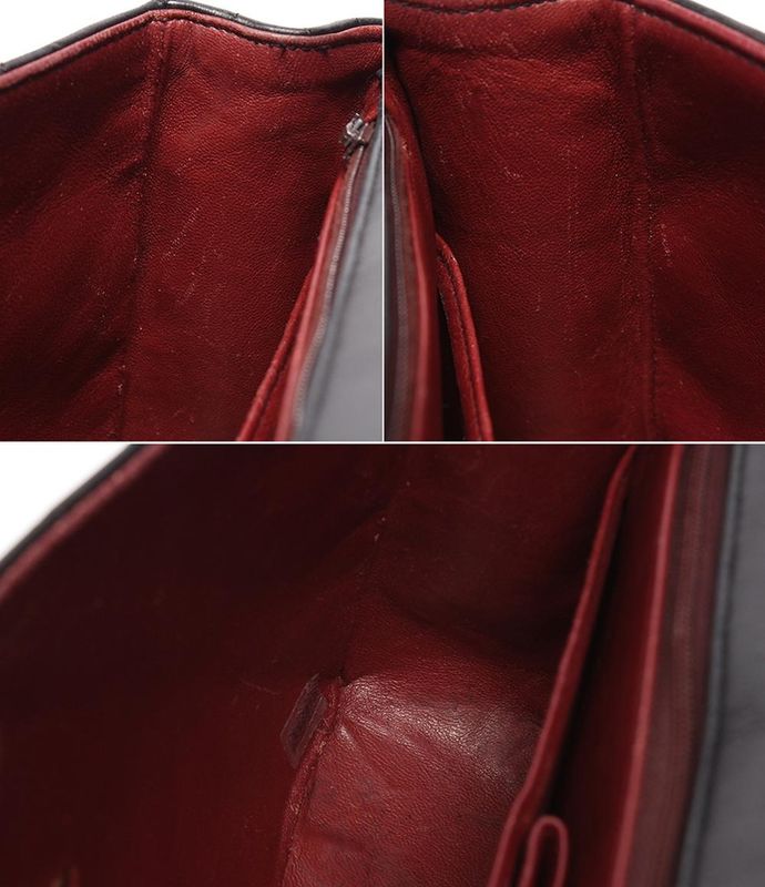 Chanel Chain Shoulder Bag Double Chain Single Flap Gold Hardware Lambskin 0