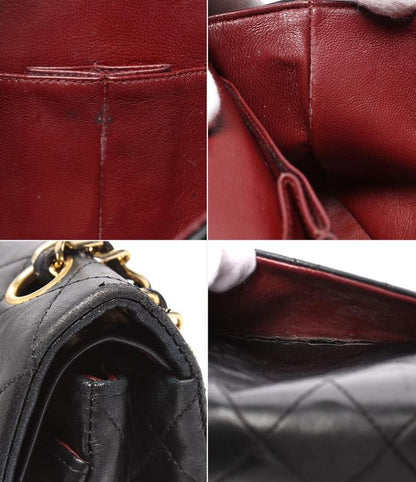 Chanel Chain Shoulder Bag Double Chain Double Flap Gold Hardware Lambskin 1st