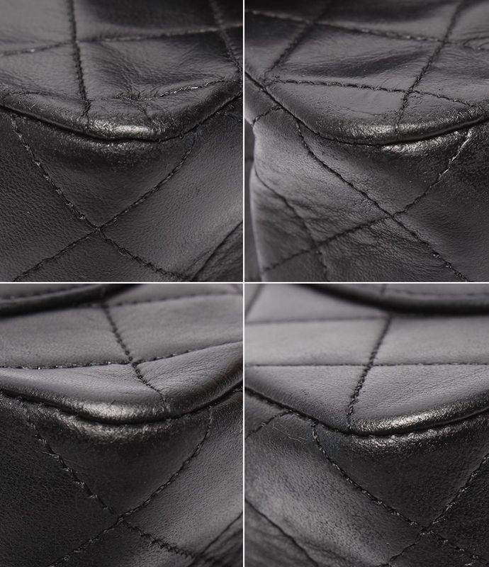 Chanel Chain Shoulder Bag Double Chain Double Flap Gold Hardware Lambskin 1st