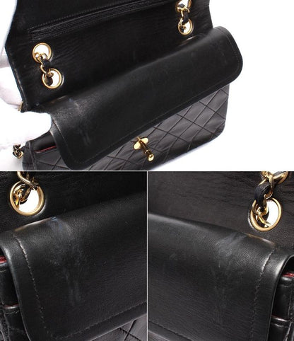 Chanel Chain Shoulder Bag Double Chain Double Flap Gold Hardware Lambskin 1st