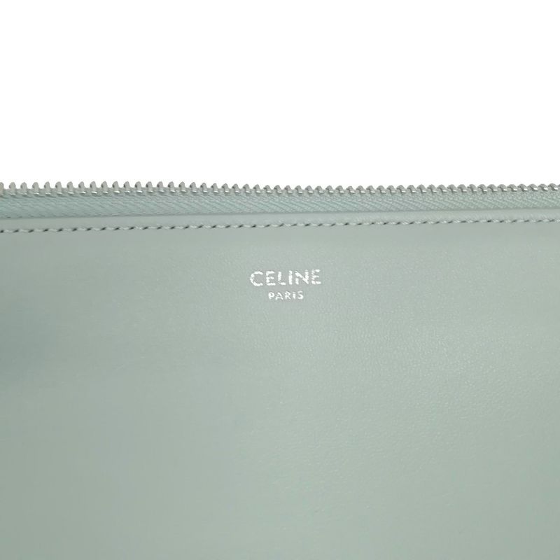 Celine Torio Trio Small Shoulder Bag In Blue-gray
