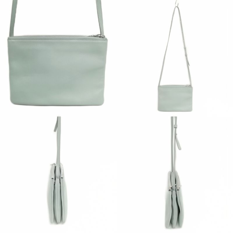 Celine Torio Trio Small Shoulder Bag In Blue-gray