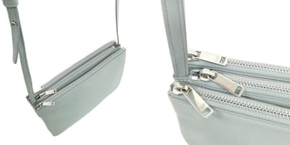 Celine Torio Trio Small Shoulder Bag In Blue-gray