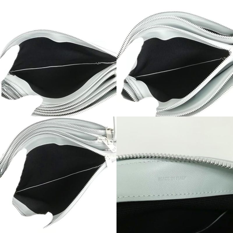 Celine Torio Trio Small Shoulder Bag In Blue-gray