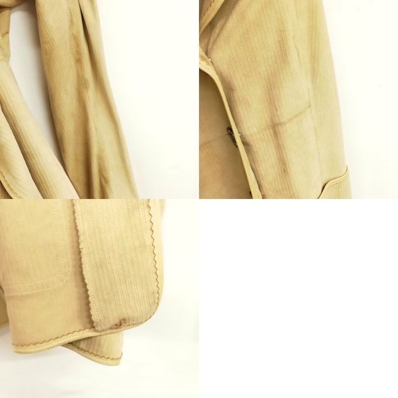 Loewe Vintage Nappa Suede Jacket With Logo Metal Button 40 Beige