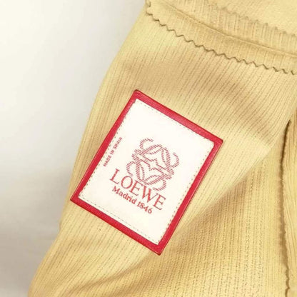 Loewe Vintage Nappa Suede Jacket With Logo Metal Button 40 Beige