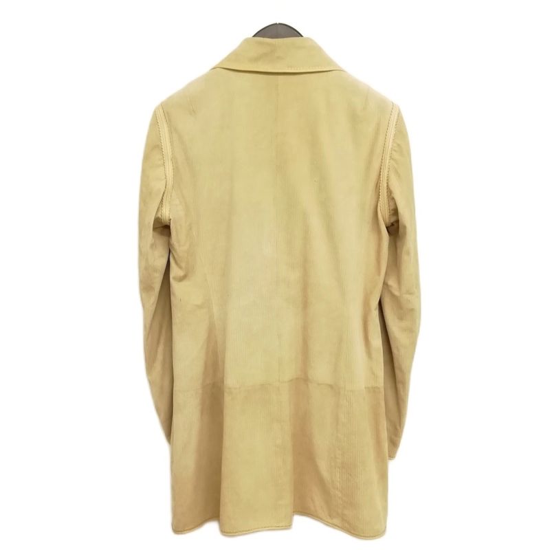 Loewe Vintage Nappa Suede Jacket With Logo Metal Button 40 Beige