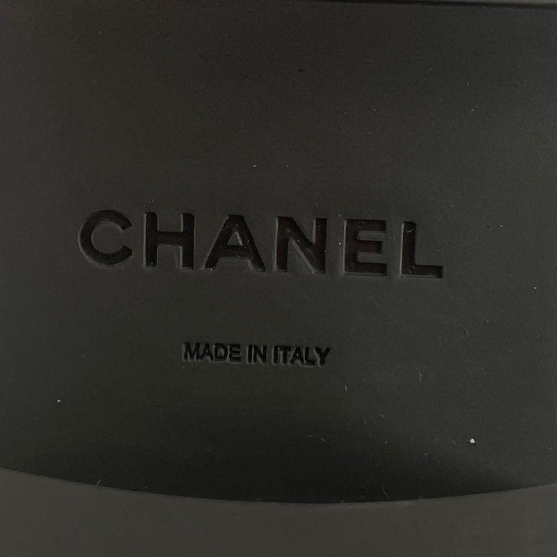 CHANEL 22B G39206 Thick-soled Leather Loafers With Coco Mark Hardware Black 35