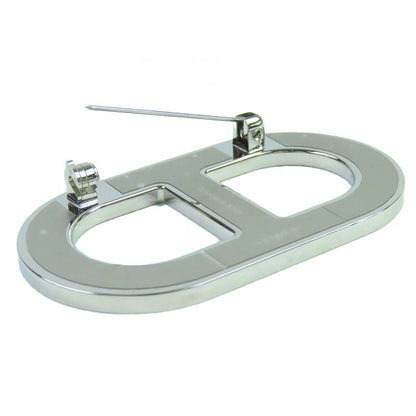 Hermes Chêne D'ancre Brooch Leather Silver Hardware Current Black With Box And