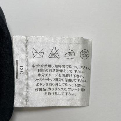 CHANEL P41438 Wool Cashmere Blend Coco Mark Button Knee Length Tight Skirt