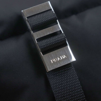 Prada 2vh021 Montagna Tessuto Saffianoleather Triangle Logo Triangle Plate