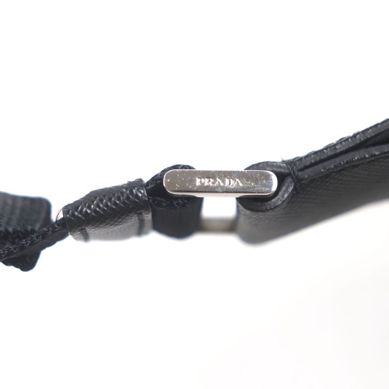 Prada 2vh021 Montagna Tessuto Saffianoleather Triangle Logo Triangle Plate