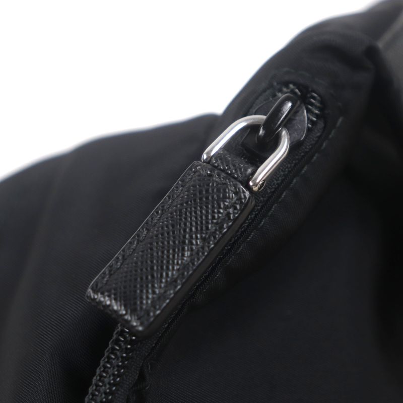 Prada 2vh021 Montagna Tessuto Saffianoleather Triangle Logo Triangle Plate