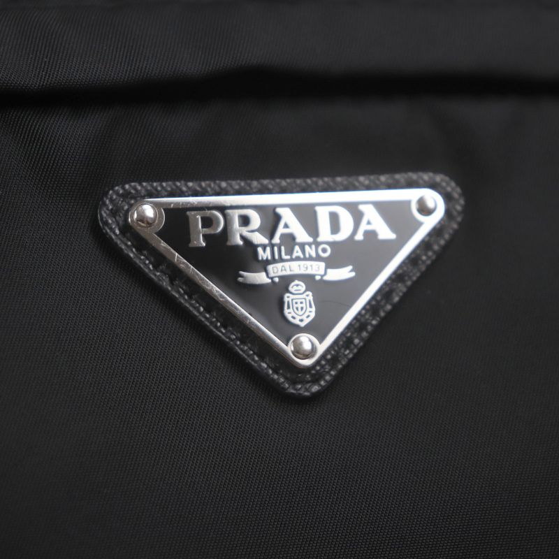 Prada 2vh021 Montagna Tessuto Saffianoleather Triangle Logo Triangle Plate
