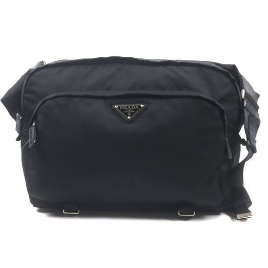 Prada 2vh021 Montagna Tessuto Saffianoleather Triangle Logo Triangle Plate