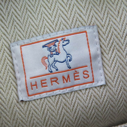 Hermes Brid A Black Cabriol GM 100% Cotton Silver Hardware Serie Button Handbag