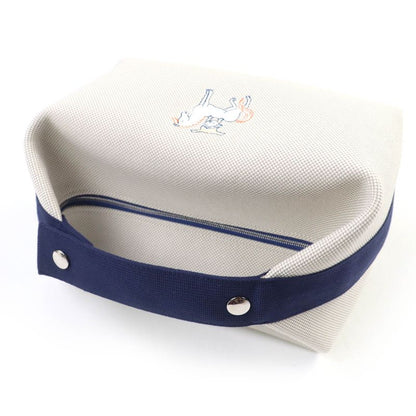 Hermes Brid A Black Cabriol GM 100% Cotton Silver Hardware Serie Button Handbag