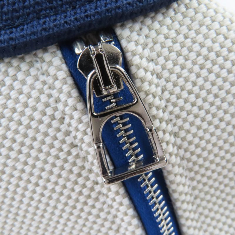 Hermes Brid A Black Cabriol GM 100% Cotton Silver Hardware Serie Button Handbag